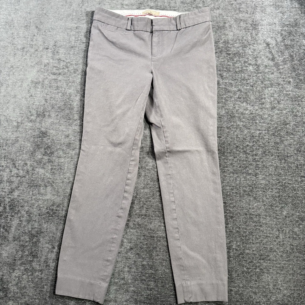 Banana Republic Sloan Fit Chino Pants Womens Size 4 Gray Low Rise Flat Front